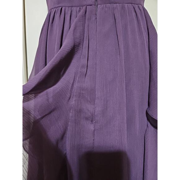 White by Vera Wang Formal Gown Sz. 6 Amethyst Ruffles Lining Floor Length Bridal - Picture 7 of 16